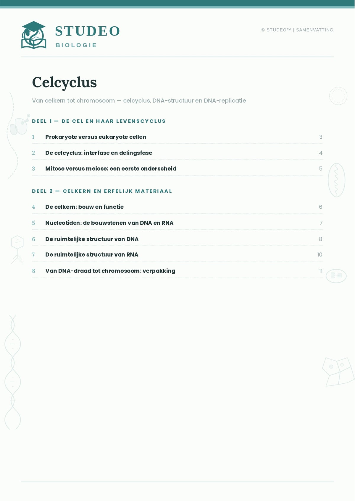 Biologie: Celyclus