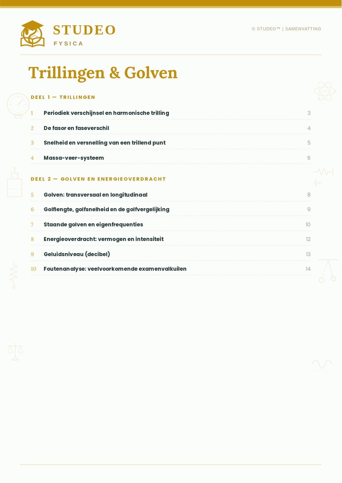 Fysica: Trillingen & Golven
