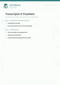 Biologie: Transcriptie & Translatie