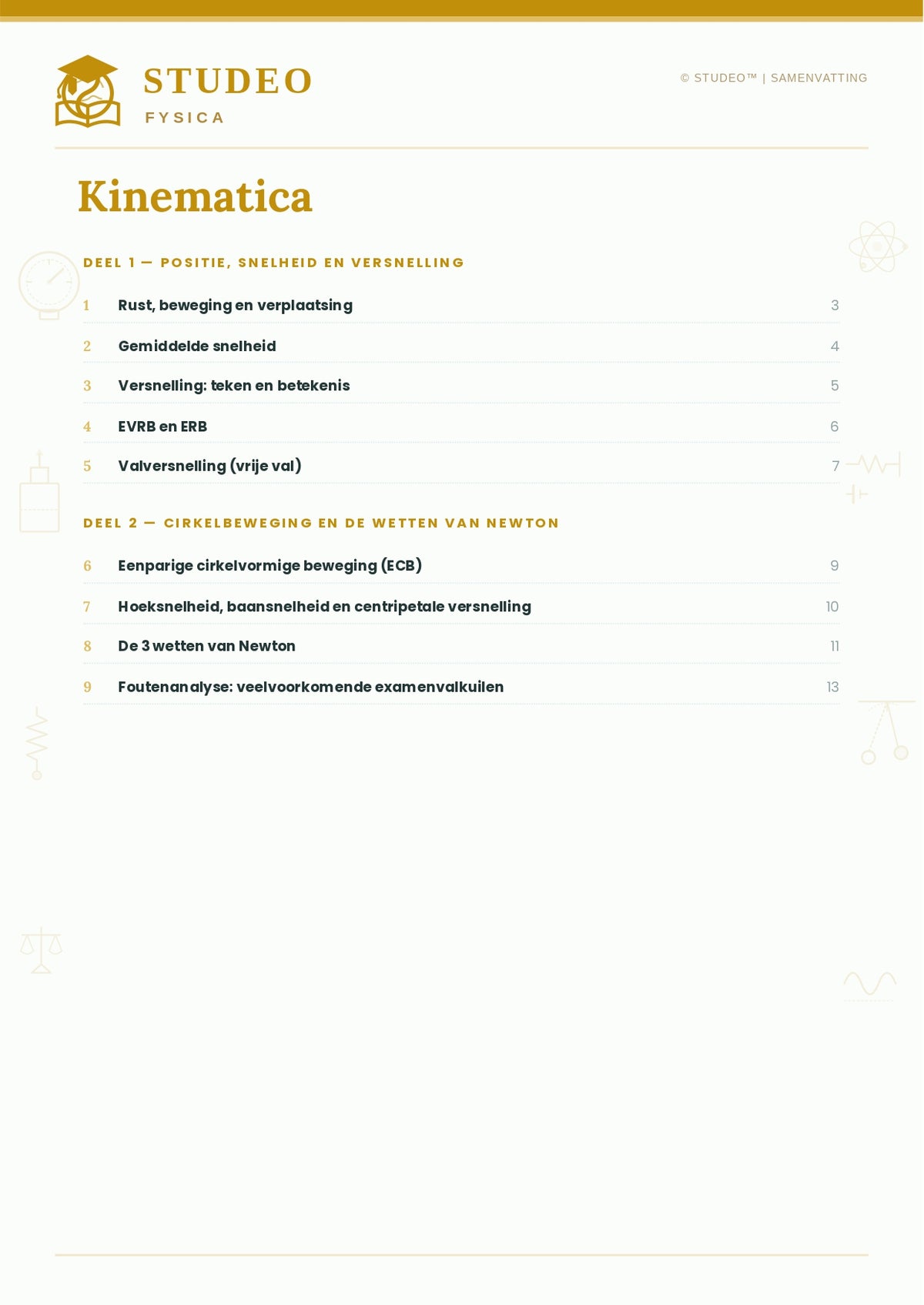 Fysica: Kinematica