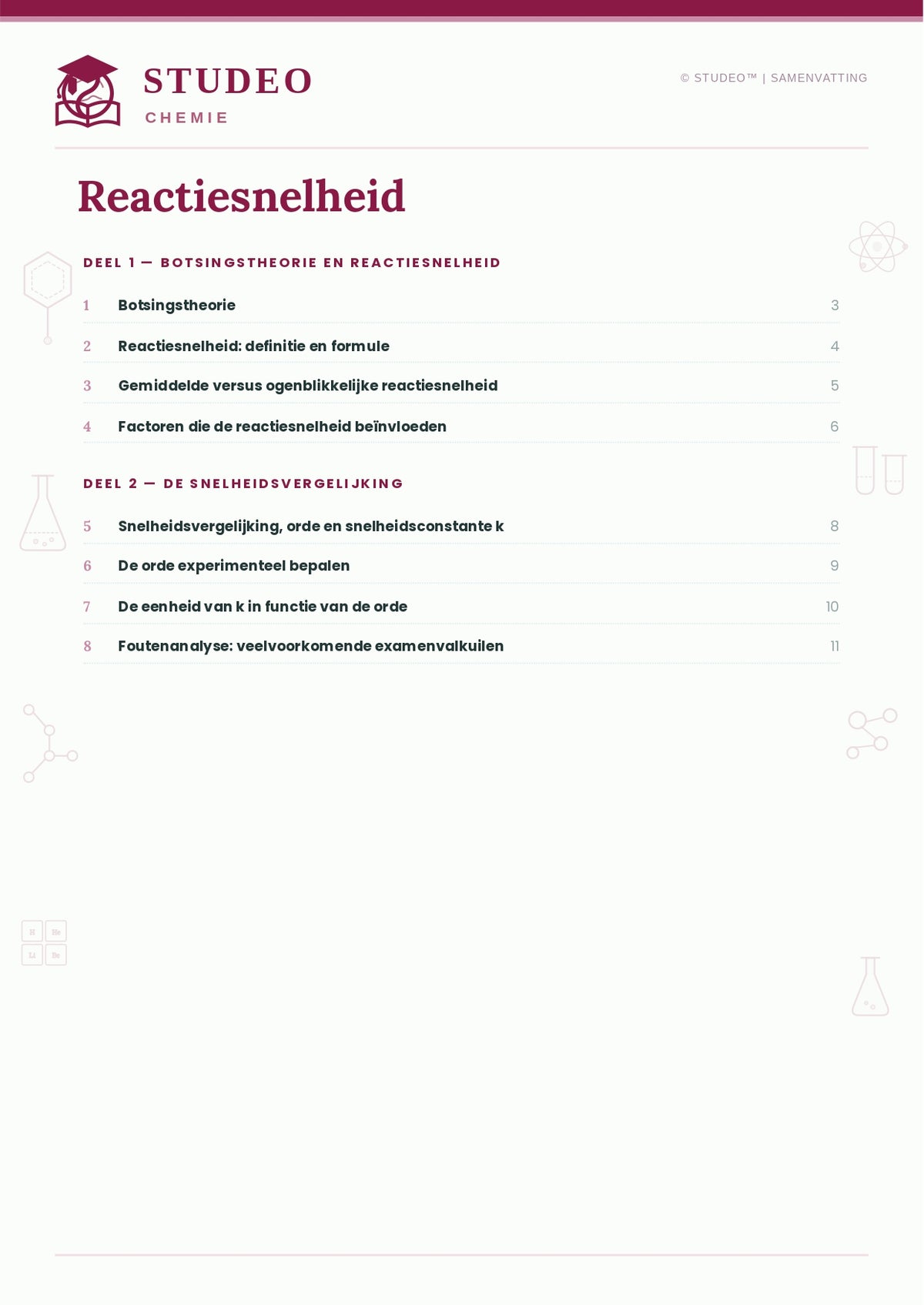 Chemie: Reactiesnelheid