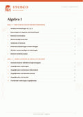 Wiskunde: Algebra I