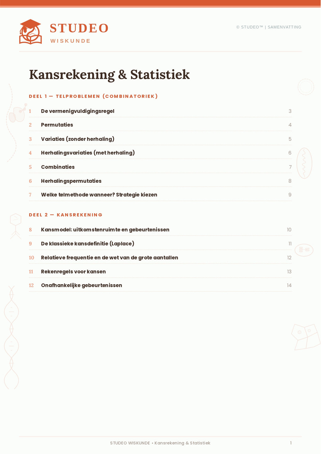 Wiskunde: Kansrekening & Statistiek