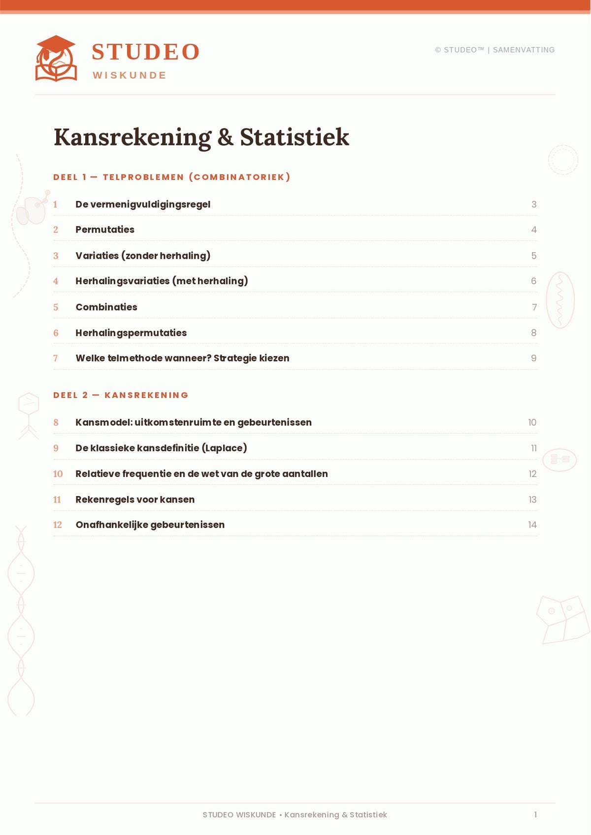 Wiskunde: Kansrekening & Statistiek