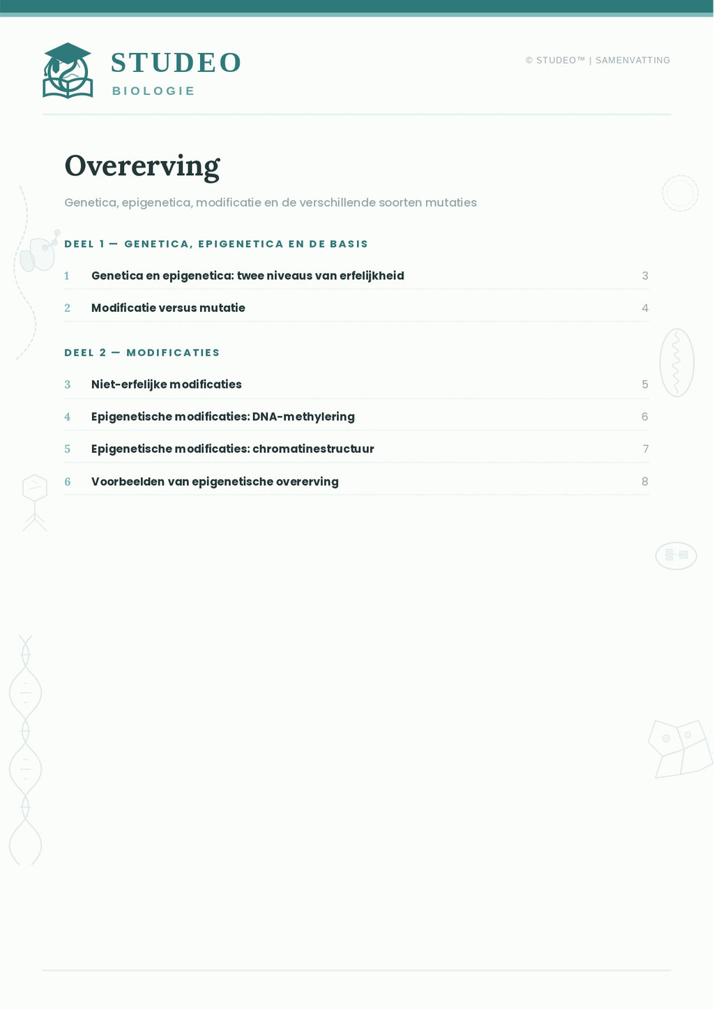 Biologie: Overerving