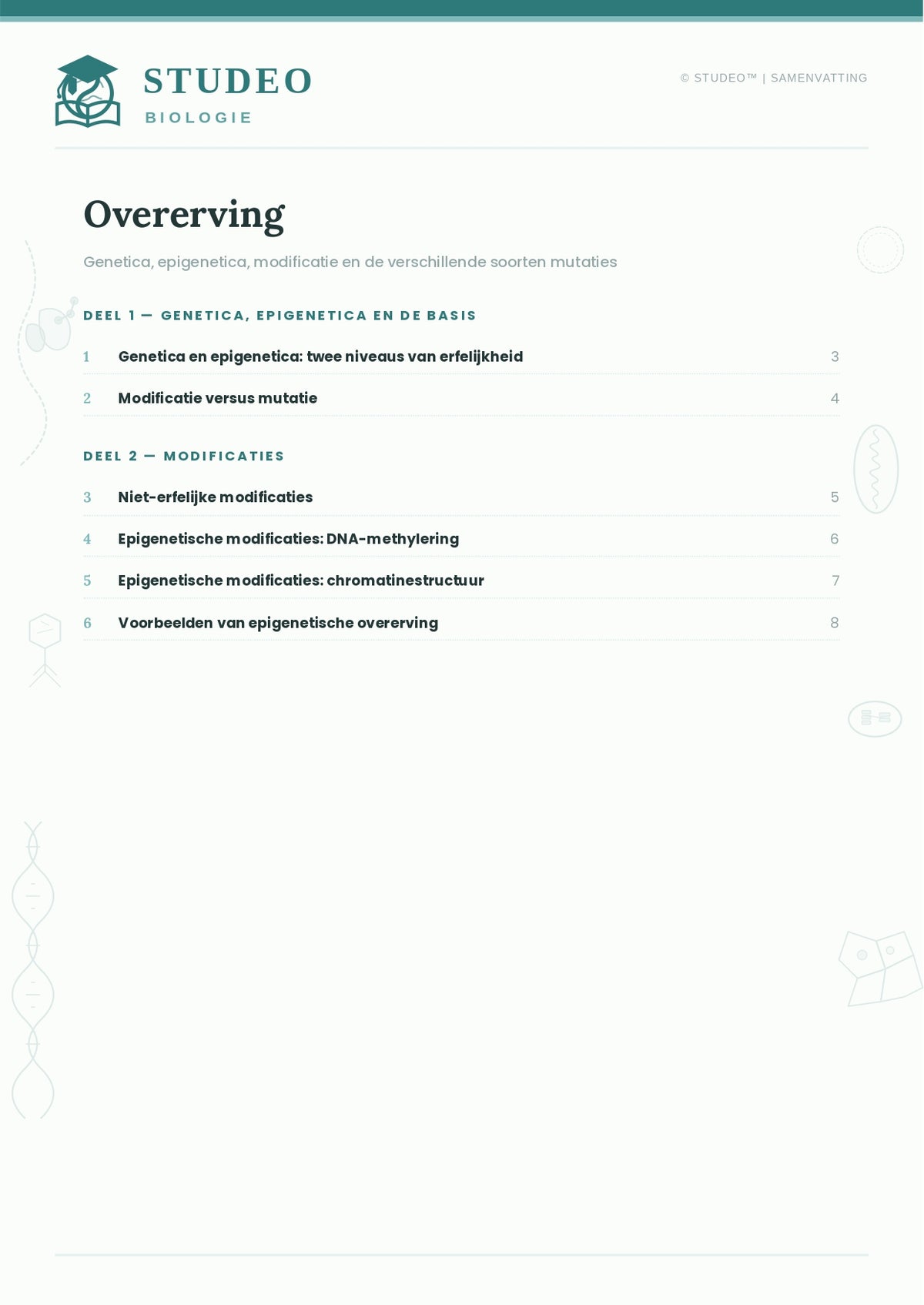Biologie: Overerving