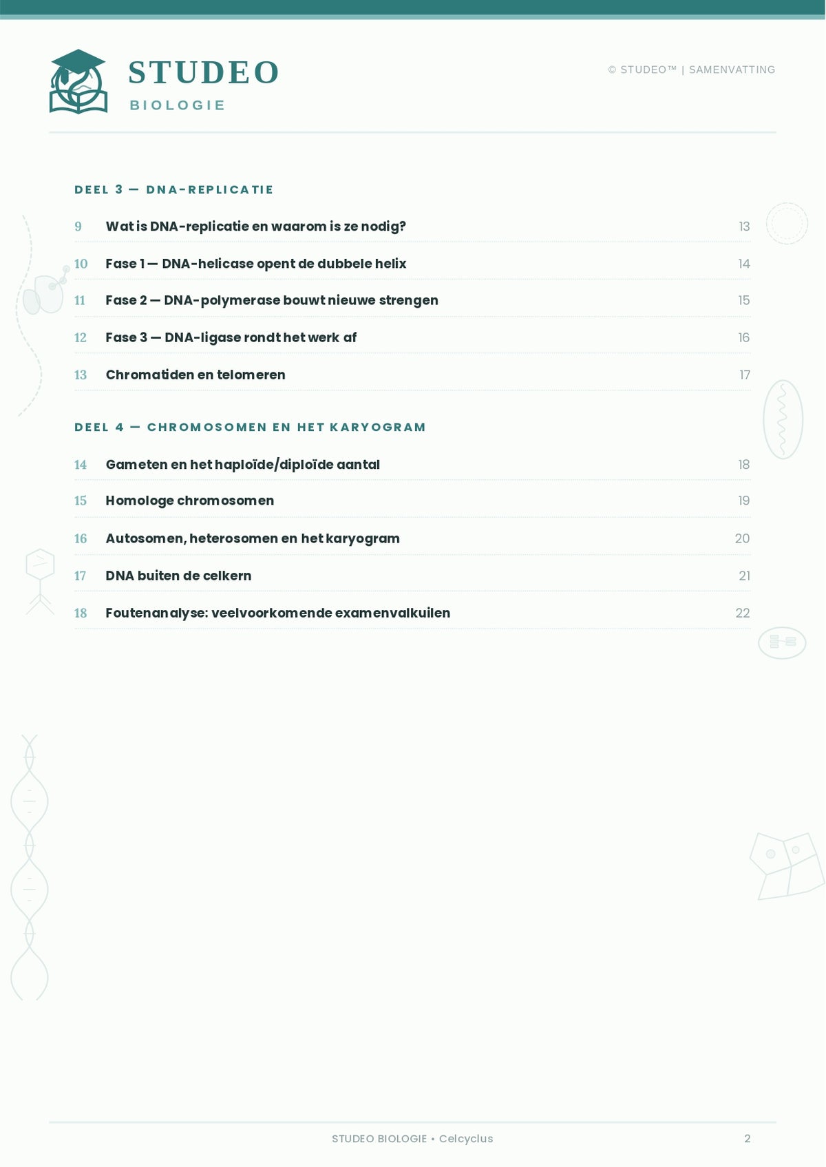 Biologie: Celyclus