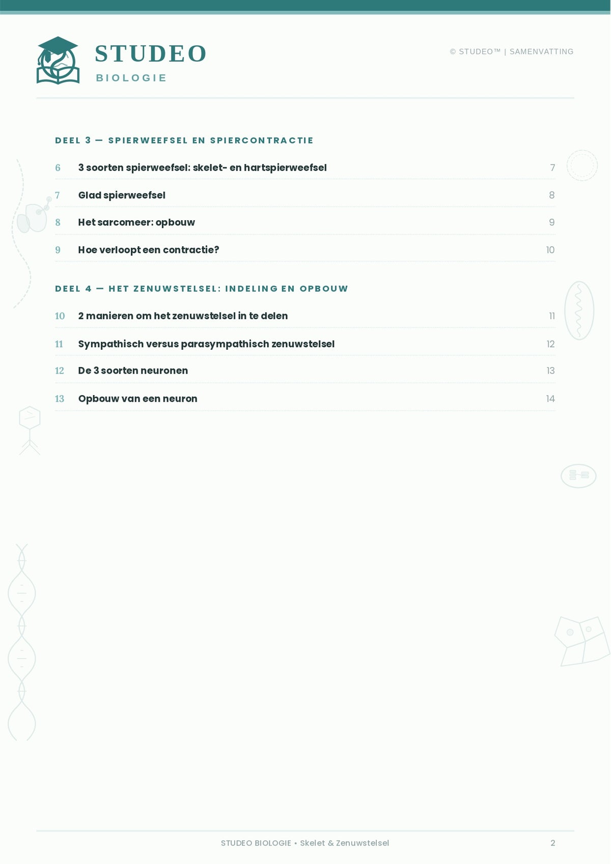 Biologie: Skelet & Zenuwstelsel