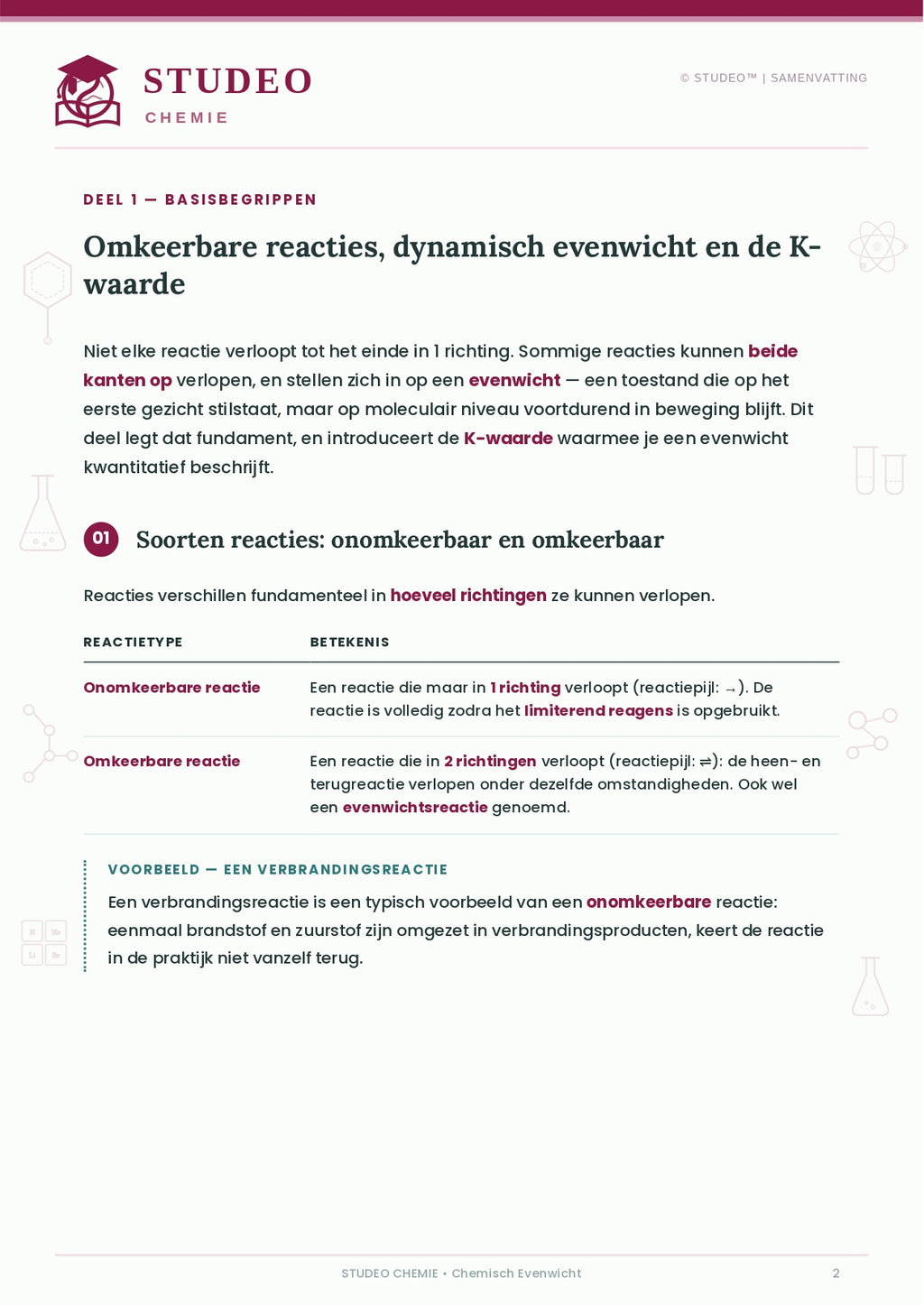 Chemie: Chemisch Evenwicht