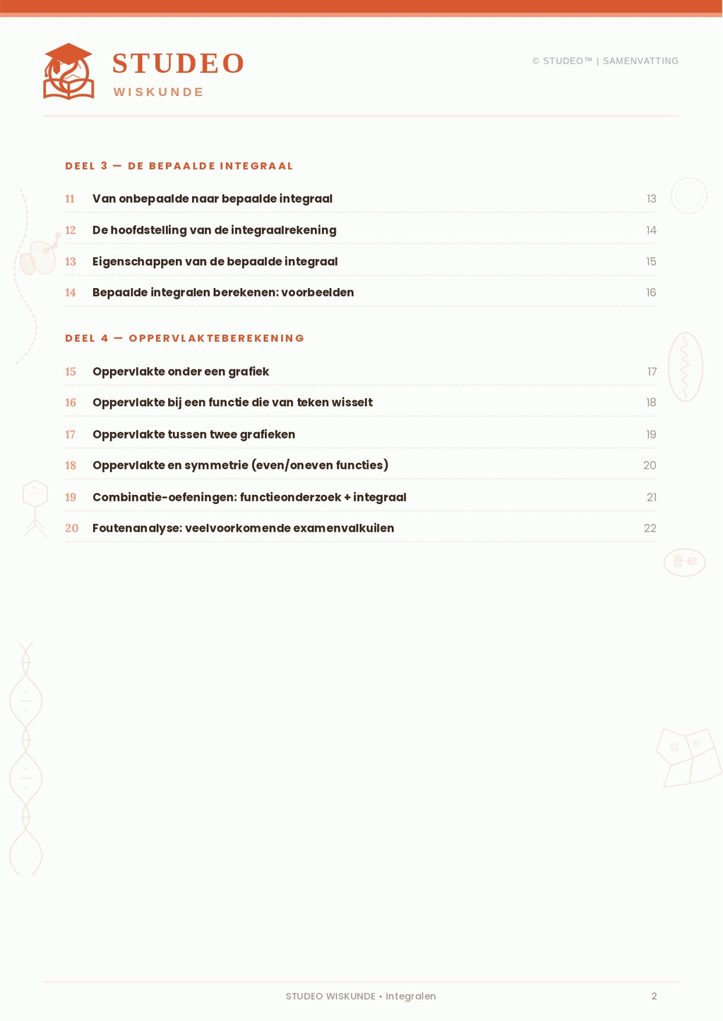 Wiskunde: Integralen