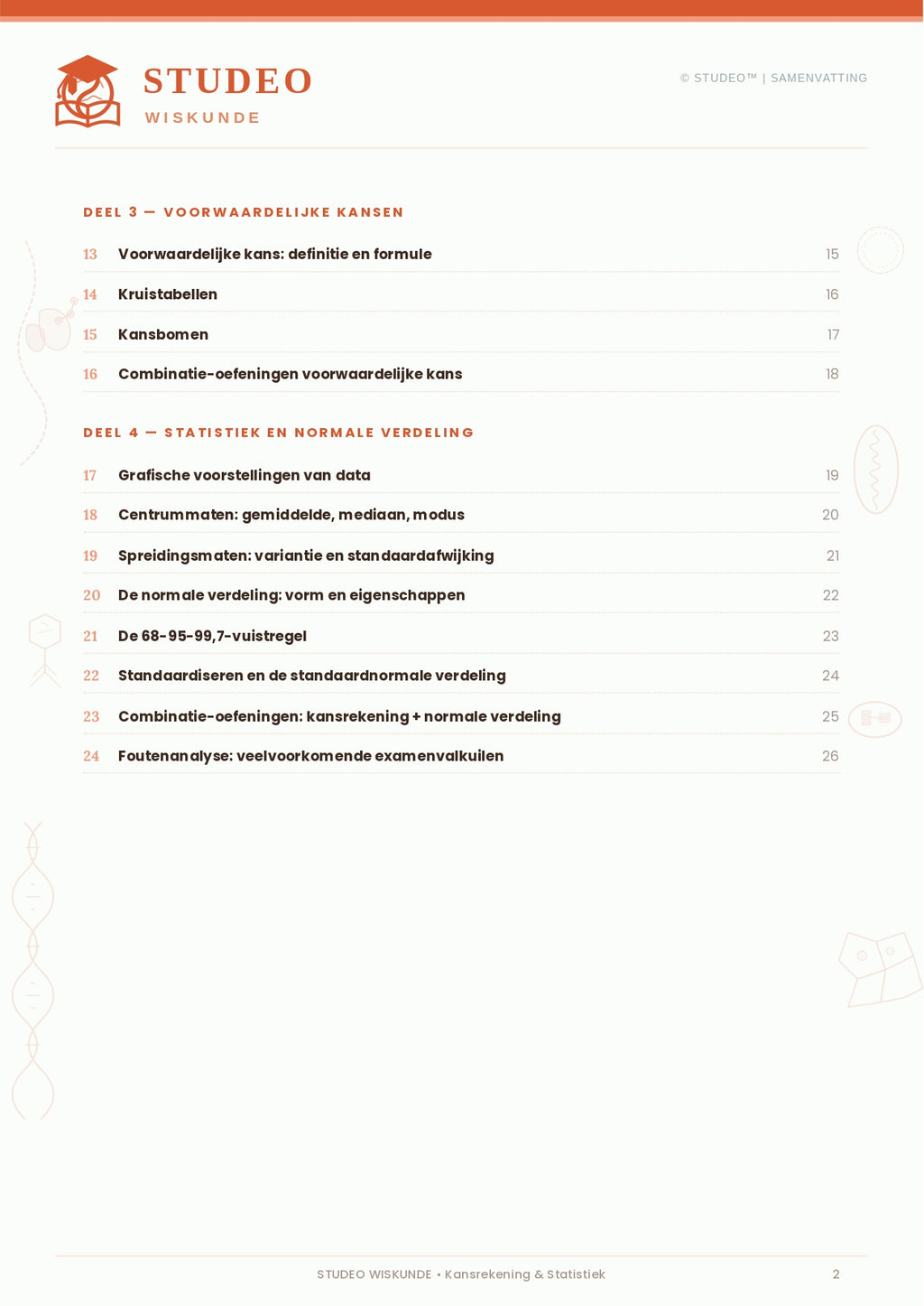 Wiskunde: Kansrekening & Statistiek
