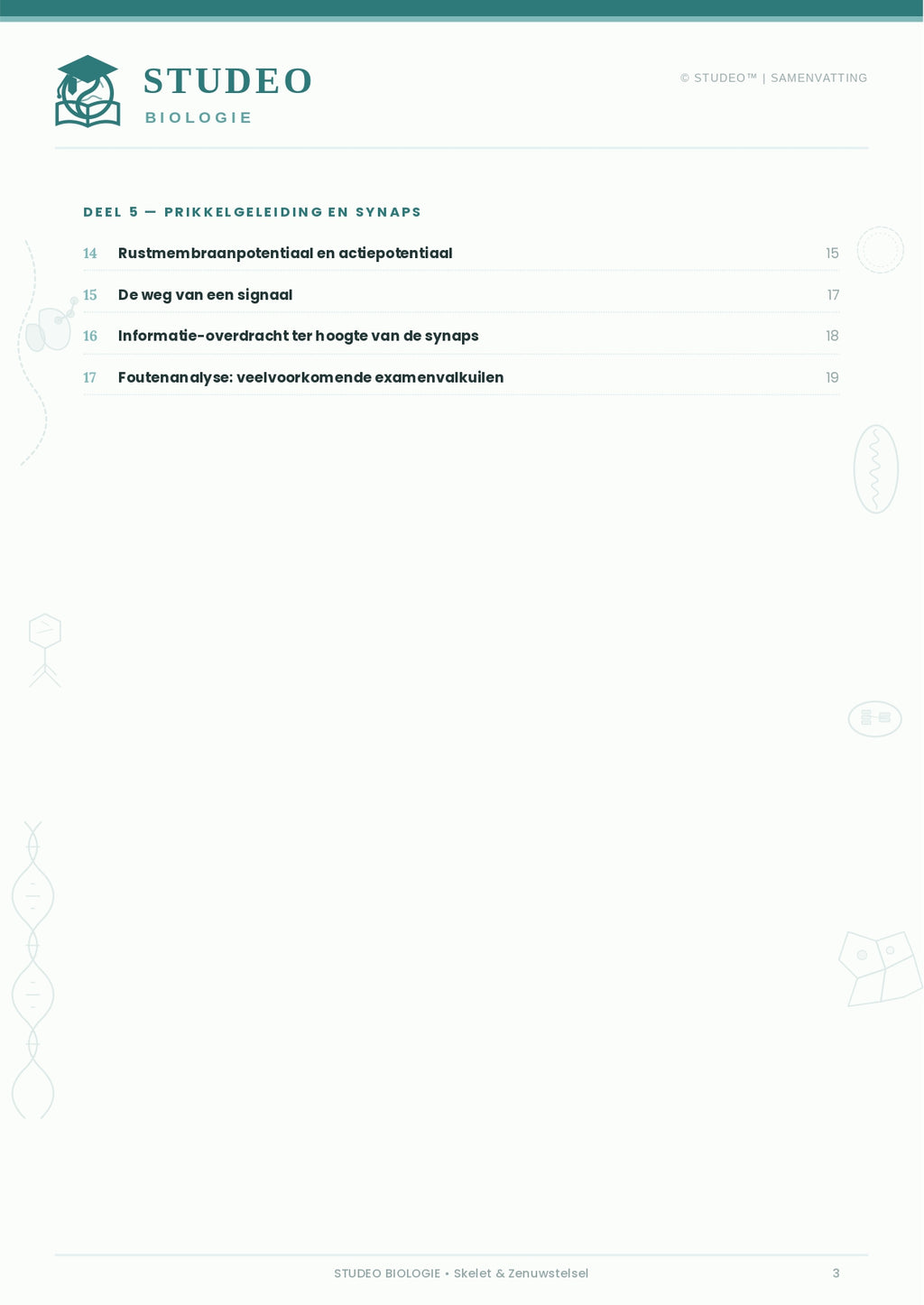 Biologie: Skelet & Zenuwstelsel