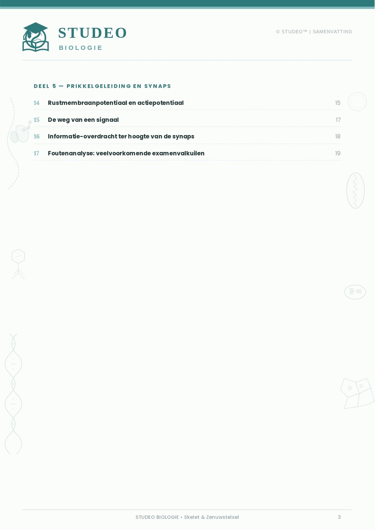 Biologie: Skelet & Zenuwstelsel