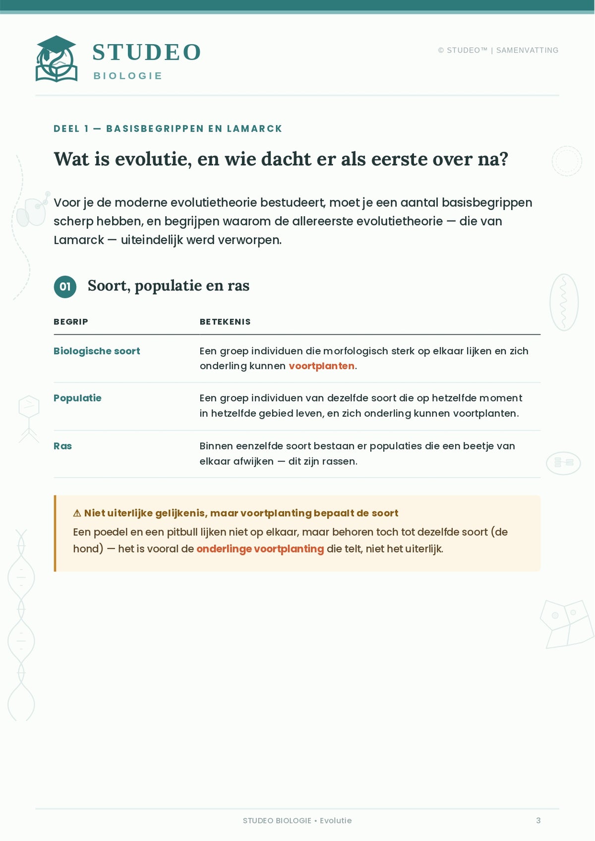 Biologie: Evolutie