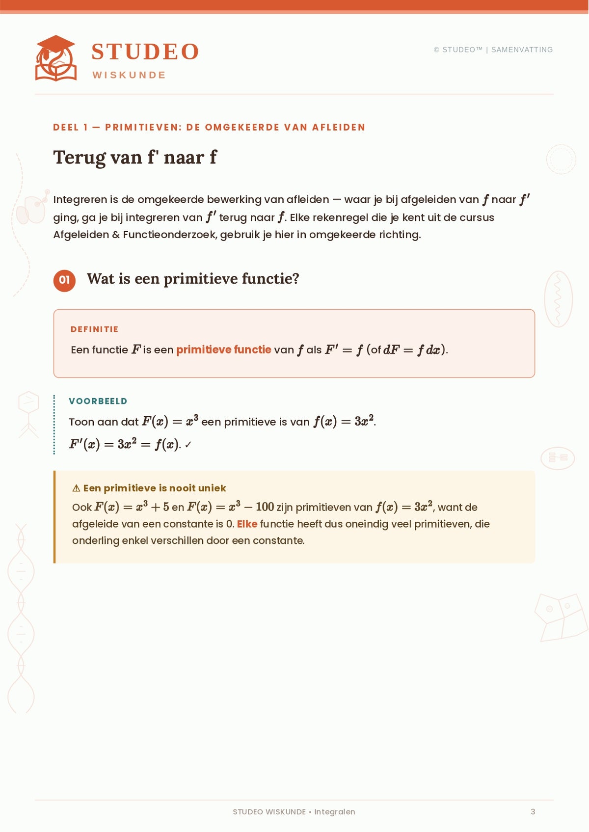 Wiskunde: Integralen
