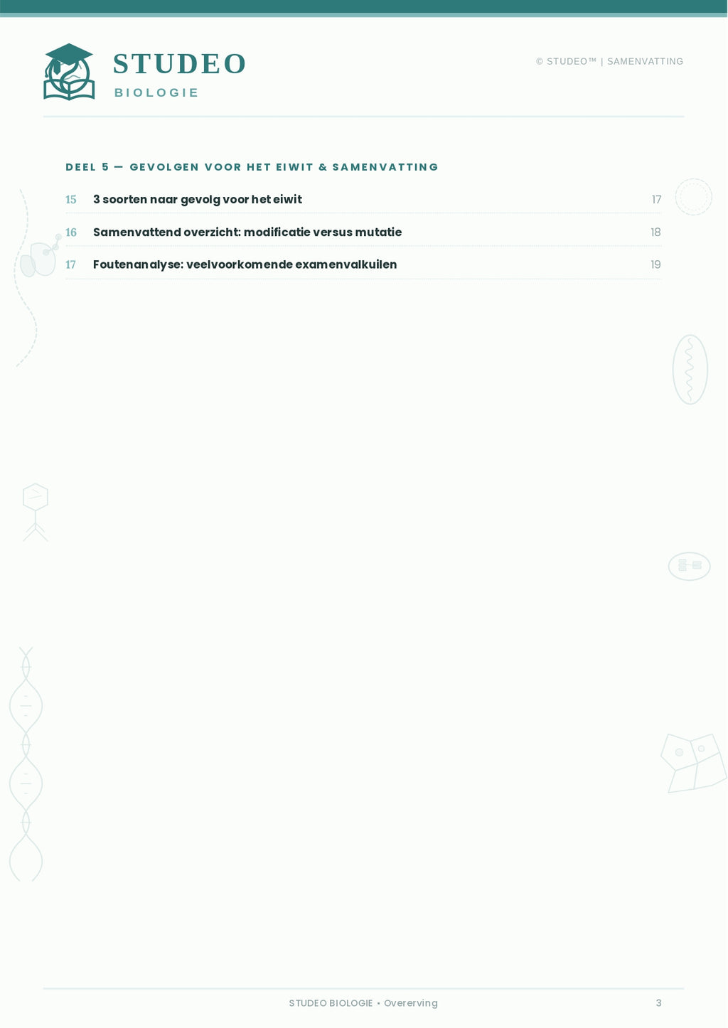Biologie: Overerving