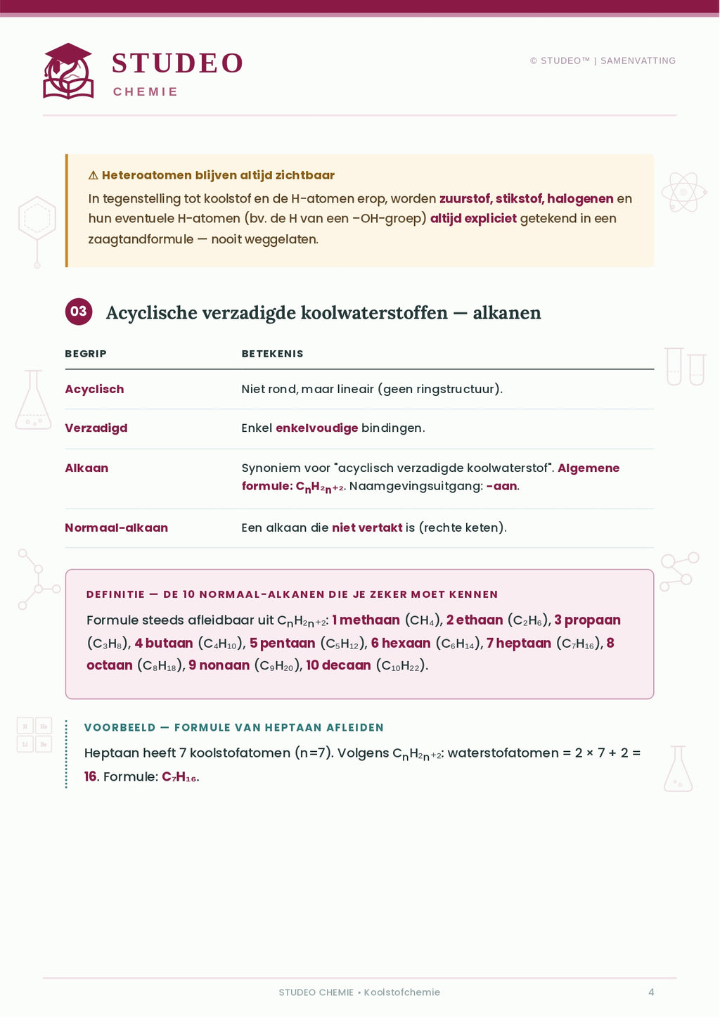 Chemie: Materieaspecten