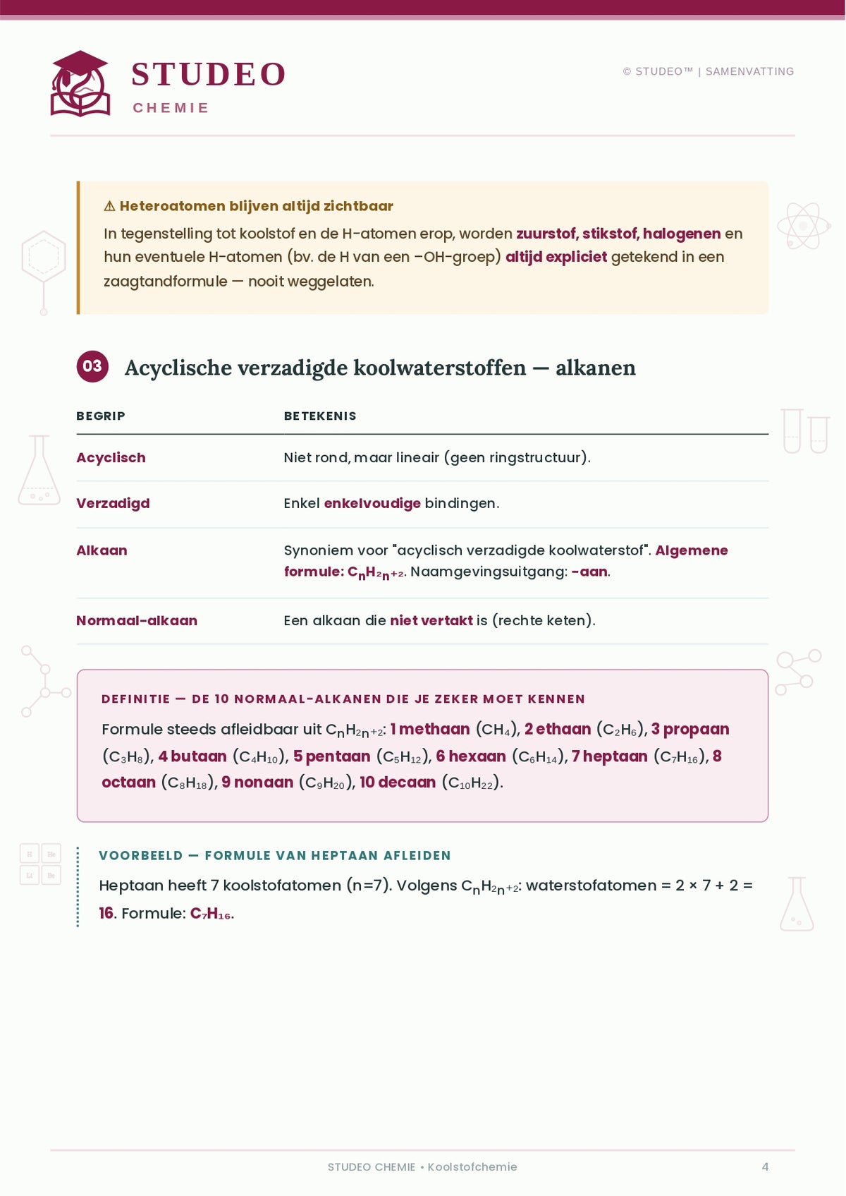 Chemie: Materieaspecten