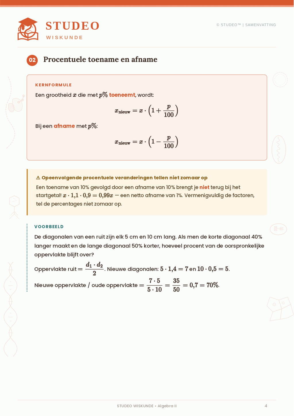 Wiskunde: Algebra II