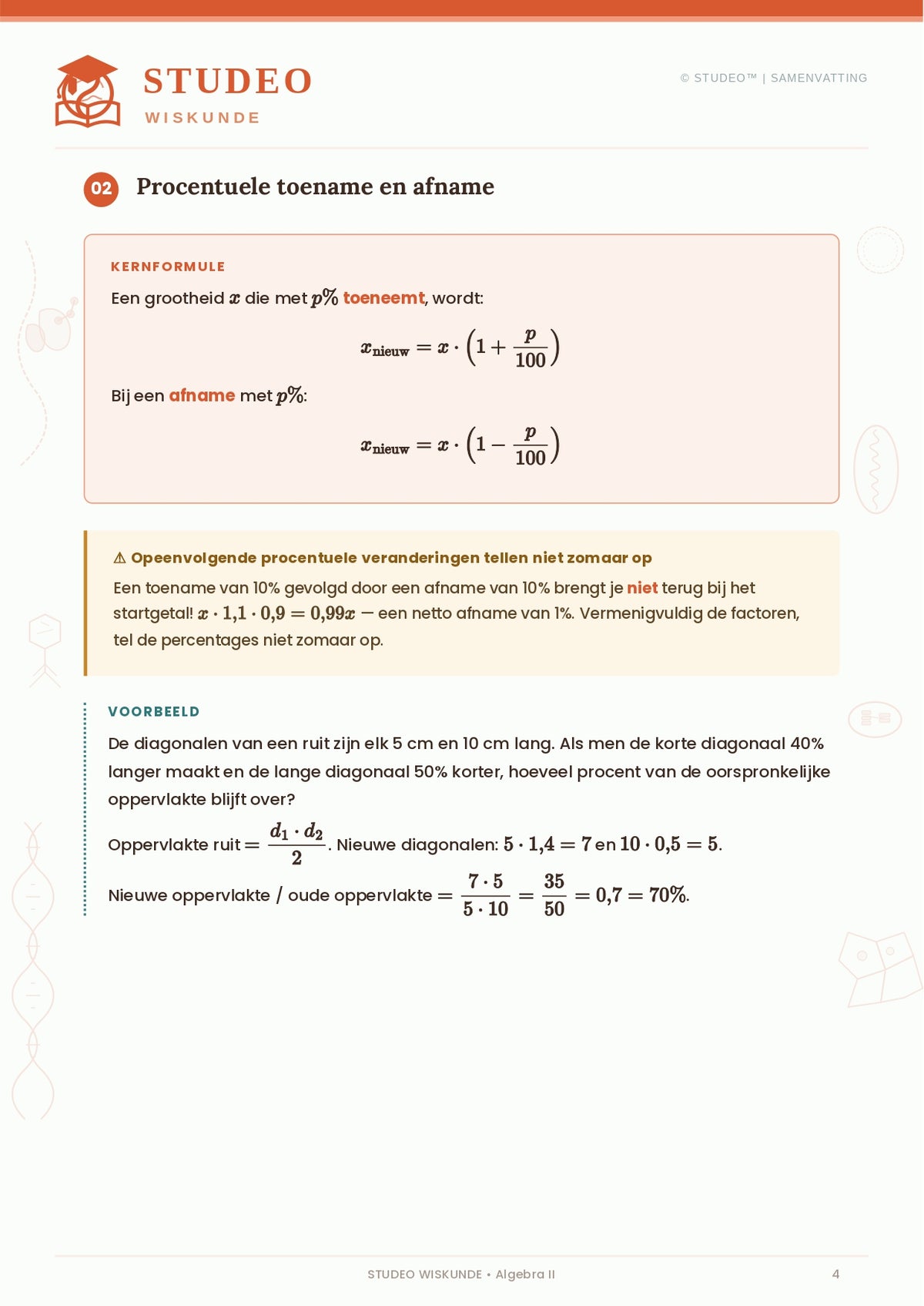Wiskunde: Algebra II