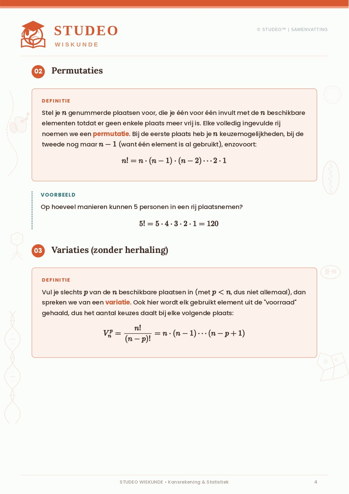 Wiskunde: Kansrekening & Statistiek
