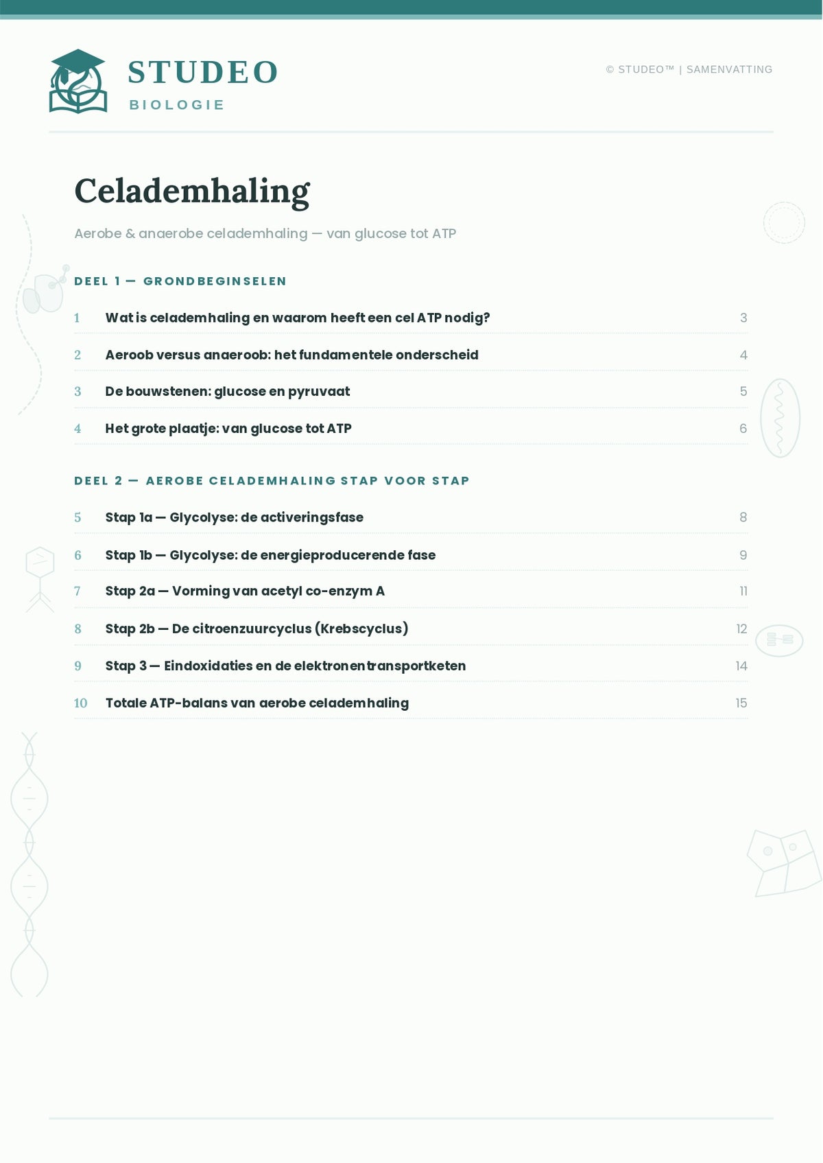 Biologie: Aerobe & Anaerobe Celademhaling