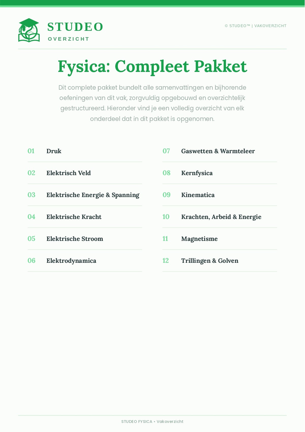 Compleet Pakket: Fysica