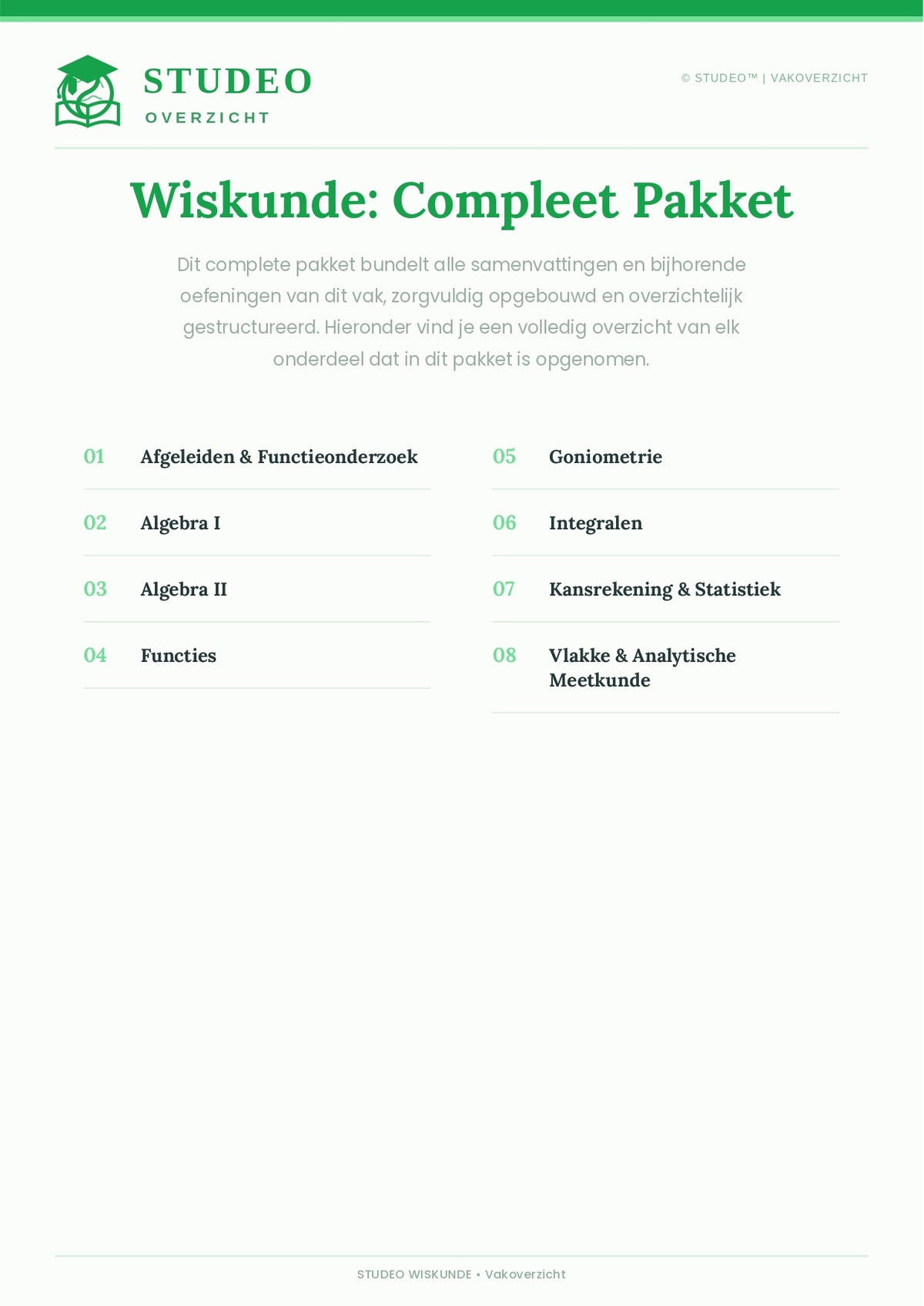 Compleet Pakket: Wiskunde